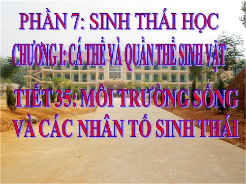 Bài 35. Môi trường sống và các nhân tố sinh thái