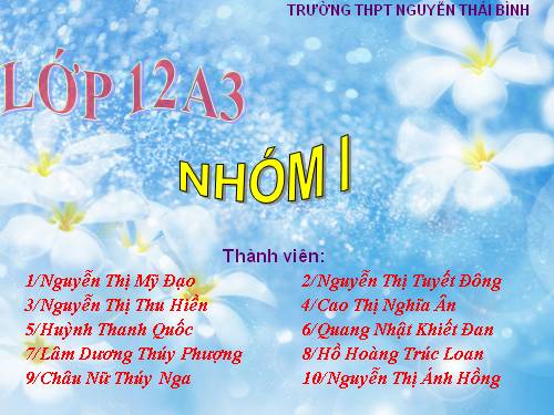 THUCHANH-12A3 -2010-2011- NHOM I