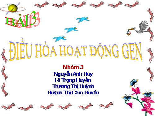 Bài 3. Điều hoà hoạt động gen