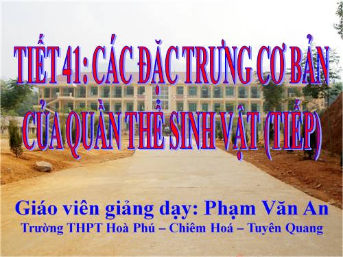 Bài 38. Các đặc trưng cơ bản của quần thể sinh vật (tiếp theo)