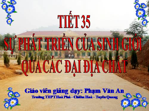 Bài 33. Sự phát triển của sinh giới qua các đại địa chất