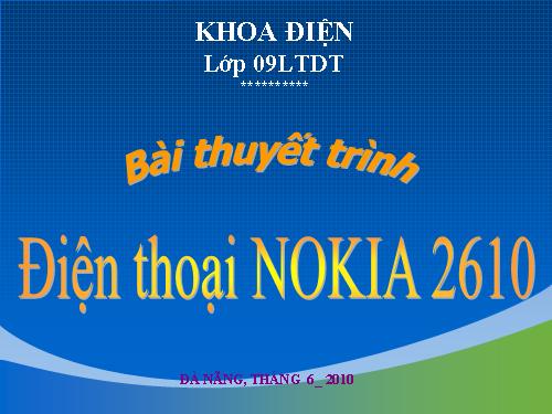 Tin học: STGT Điện thoại di động NOKIA