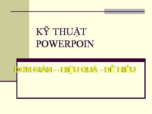 Tin học: STGT KT Powerpoint