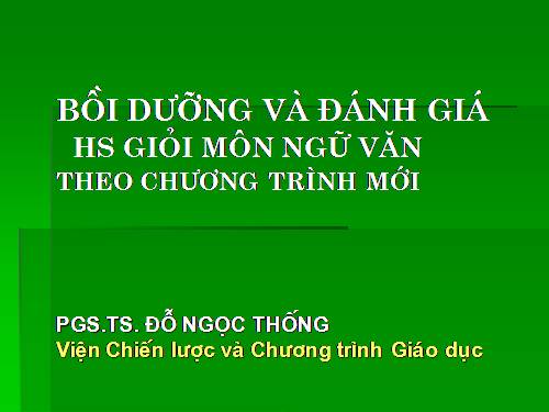 Văn học: STGT CĐ bồi dưỡng HS giỏi văn