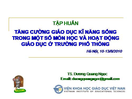 BÀI MỞ ĐẦU GIÁO DỤC KN SỐNG