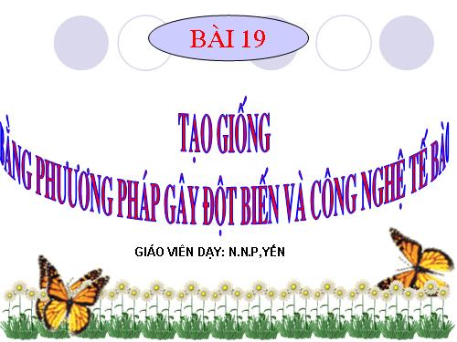 Bài 19. Tạo giống bằng phương pháp gây đột biến và công nghệ tế bào