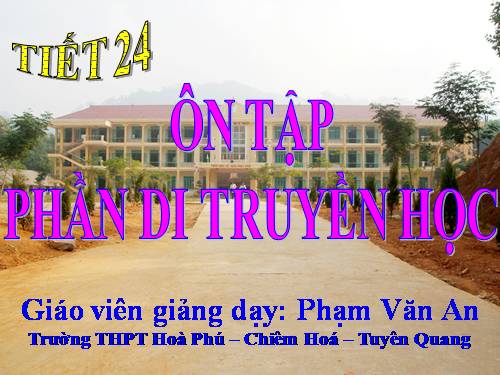 Bài 23. Ôn tập phần Di truyền học