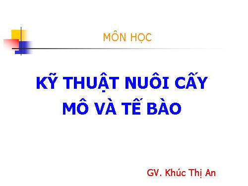 công nghệ tế bào