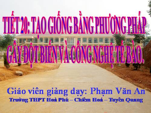 Bài 19. Tạo giống bằng phương pháp gây đột biến và công nghệ tế bào