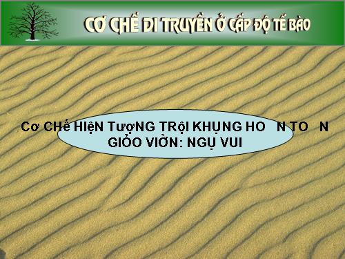 Cơ Chế Hiện Tượng Trội Không Hoàn Toàn