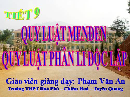 Bài 9. Quy luật Menđen: Quy luật phân li độc lập