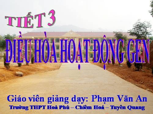 Bài 3. Điều hoà hoạt động gen