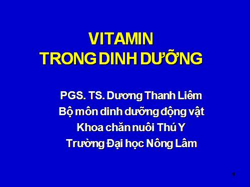 Dinh dưỡng dại cương 1