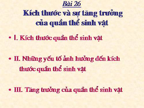 Kich thuoc quan the va su tang truong