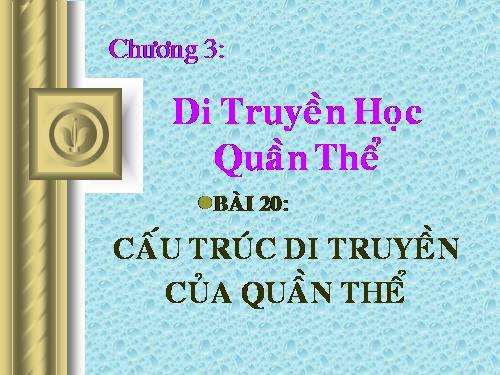 Bài 16. Cấu trúc di truyền của quần thể