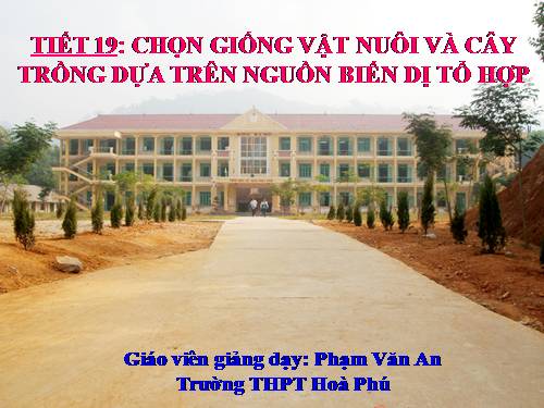 Bài 18. Chọn giống vật nuôi và cây trồng dựa trên nguồn biến dị tổ hợp