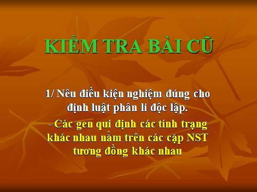 Bài 11. Liên kết gen và hoán vị gen