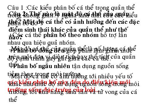 Bài 38. Các đặc trưng cơ bản của quần thể sinh vật (tiếp theo)