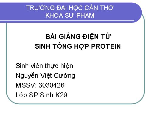 Tổng hợp proterin