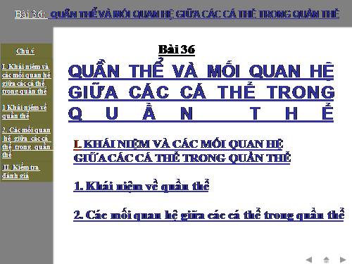 Bài 36. Quần thể sinh vật và mối quan hệ giữa các cá thể trong quần thể