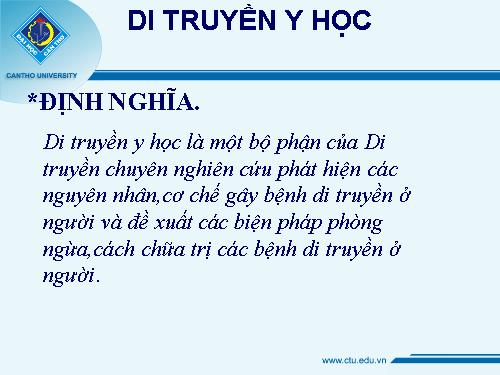 Bài 21. Di truyền y học