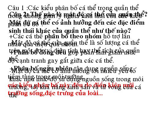 Bài 38. Các đặc trưng cơ bản của quần thể sinh vật (tiếp theo)