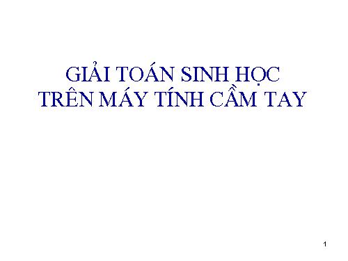 Bài giảng máy tính cầm tay Vinacal