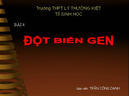 Bài 4. Đột biến gen