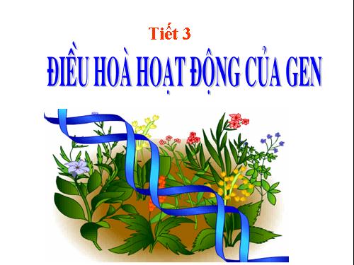 Bài 3. Điều hoà hoạt động gen