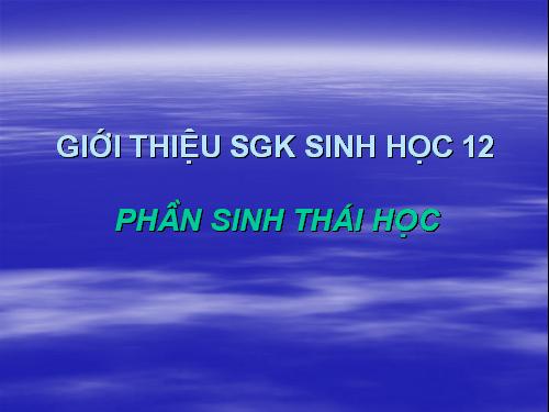 Tai lieu Sinh thai hoclop 12 CTC