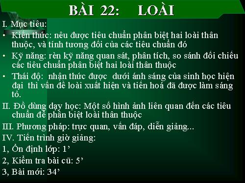 Bài 28. Loài