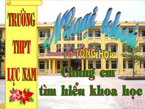 HOẠT ĐỘNG NGOẠI KHÓA TỔ SINH HÓA