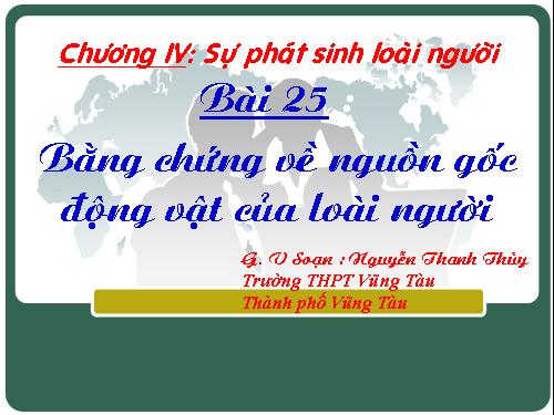 Bài 34. Sự phát sinh loài người