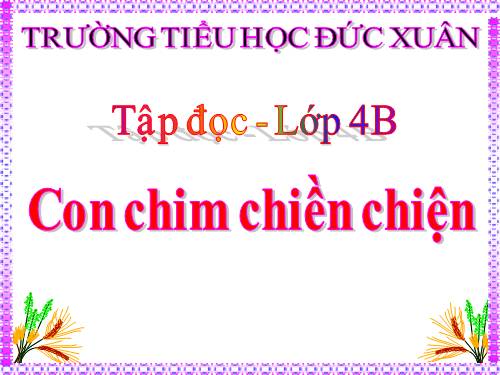 Tuần 33. Con chim chiền chiện