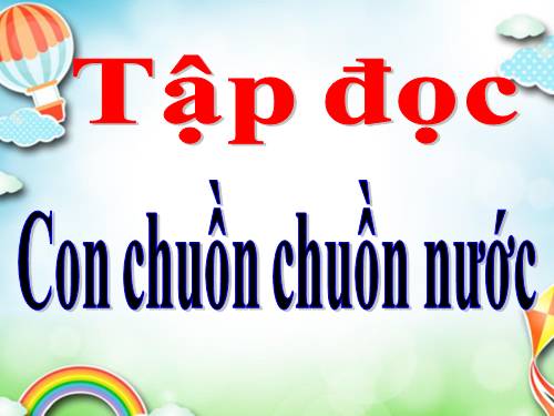 Tuần 31. Con chuồn chuồn nước