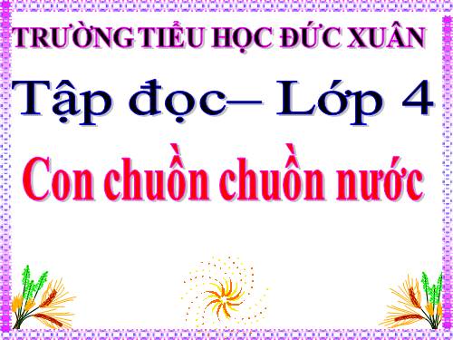 Tuần 31. Con chuồn chuồn nước