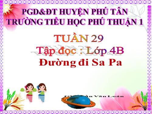 Tuần 29. Đường đi Sa Pa