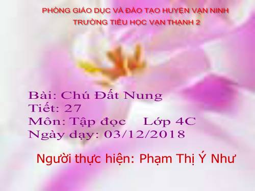 Tuần 14. Chú Đất Nung