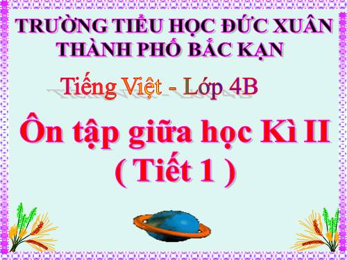 Tuần 28. Ôn tập Giữa Học kì II