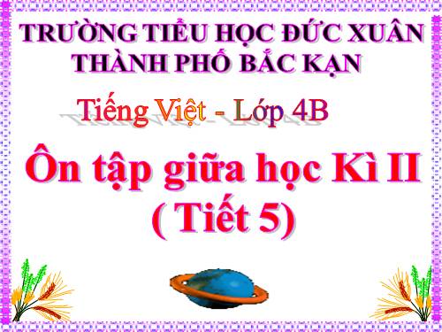 Tuần 28. Ôn tập Giữa Học kì II