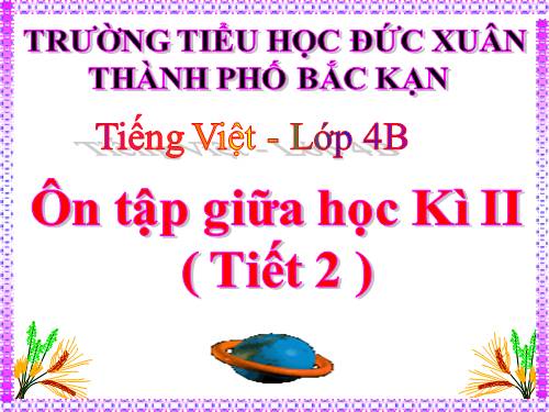 Tuần 28. Ôn tập Giữa Học kì II