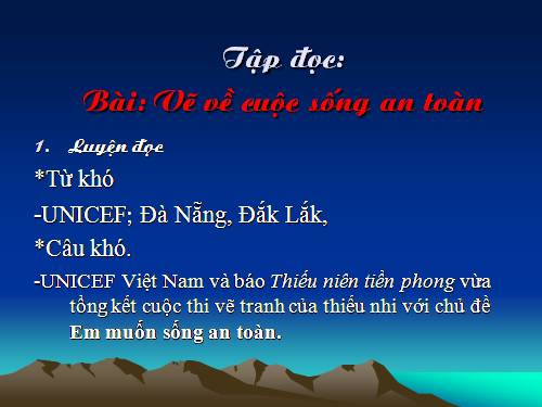 Tuần 24. Vẽ về cuộc sống an toàn