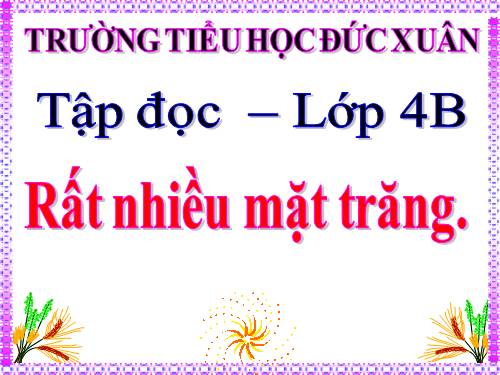 Tuần 17. Rất nhiều mặt trăng