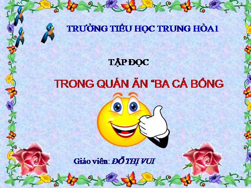 Tuần 16. Trong quán ăn Ba cá bống