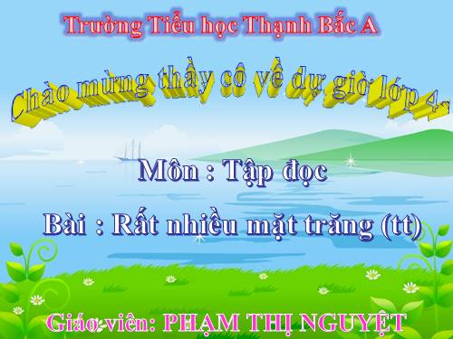 Tuần 17. Rất nhiều mặt trăng (tiếp theo)