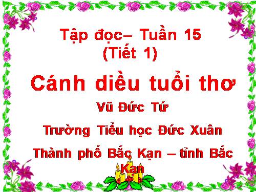 Tuần 15. Cánh diều tuổi thơ