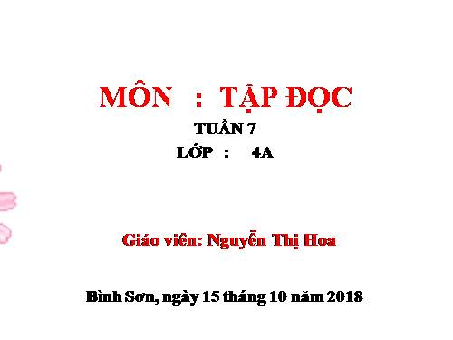 Tuần 7. Trung thu độc lập