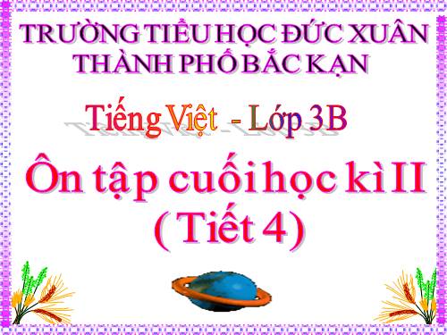 Tuần 35. Ôn tập Cuối Học kì II