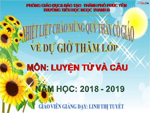 Tuần 12. Ôn tập về từ chỉ hoạt động, trạng thái. So sánh