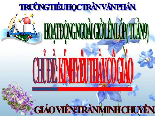 Chủ điểm tháng 11. Trần Minh Chuyền